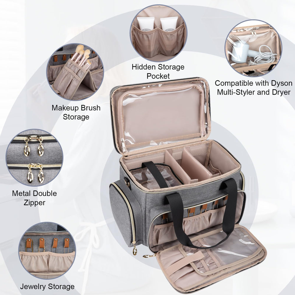 GDNasist sac maquillage voyage, sangle et poignée robustes pour transporter en tout simplicité