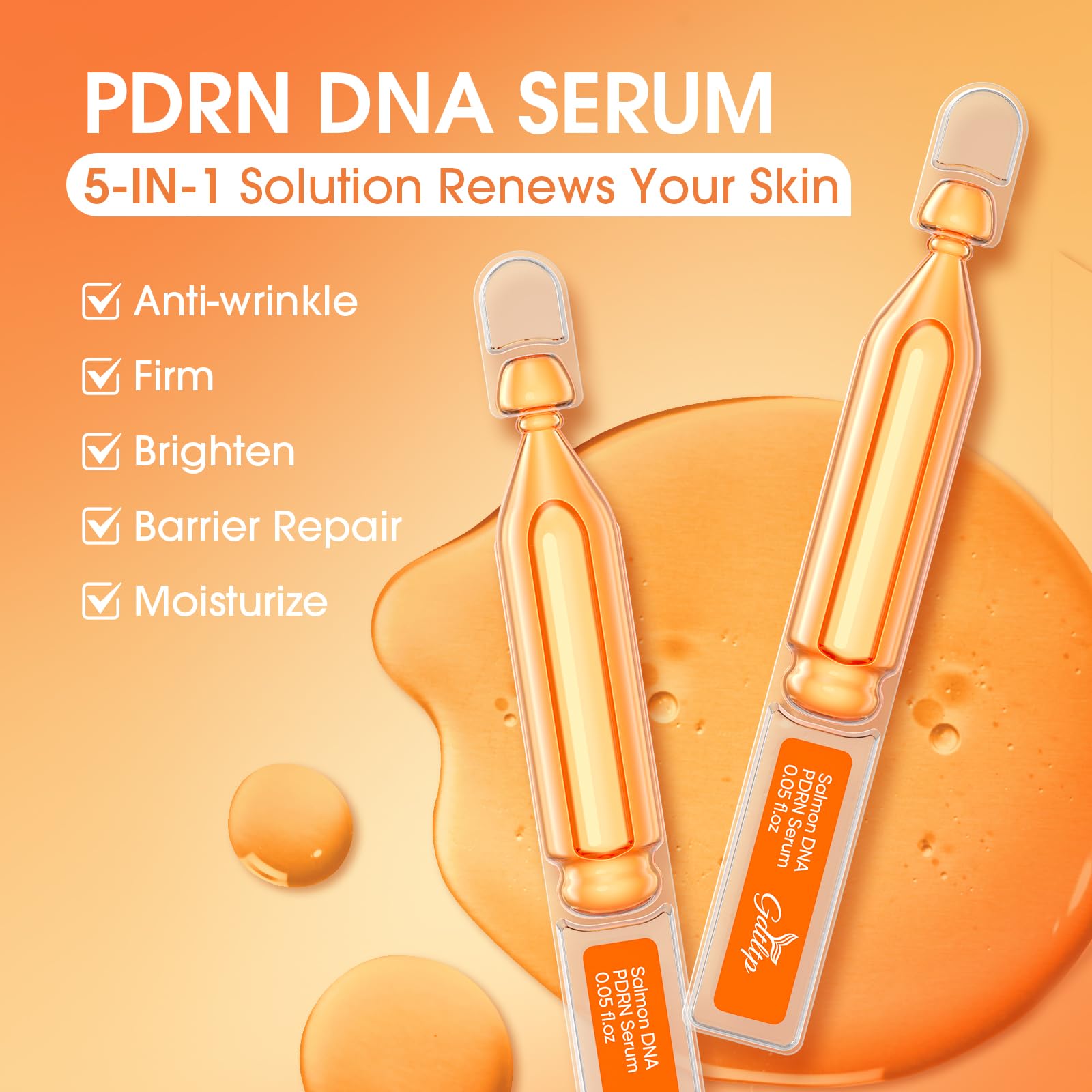 GDTLTP Serum DNA Saumon bouteille visuel, absorption rapide et légère.