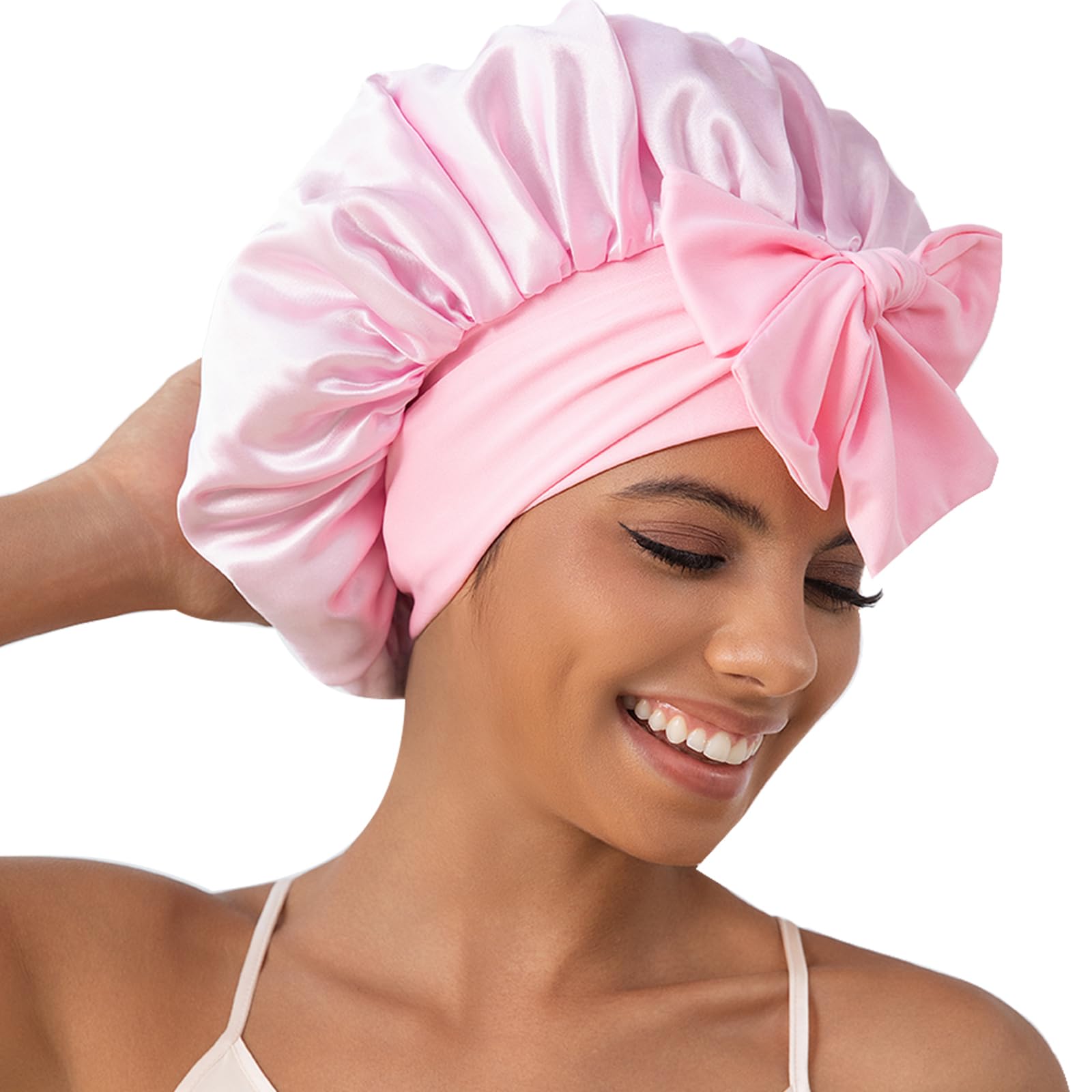 Convient à tous types de cheveux avec le bonnet satin GDTOGRT.