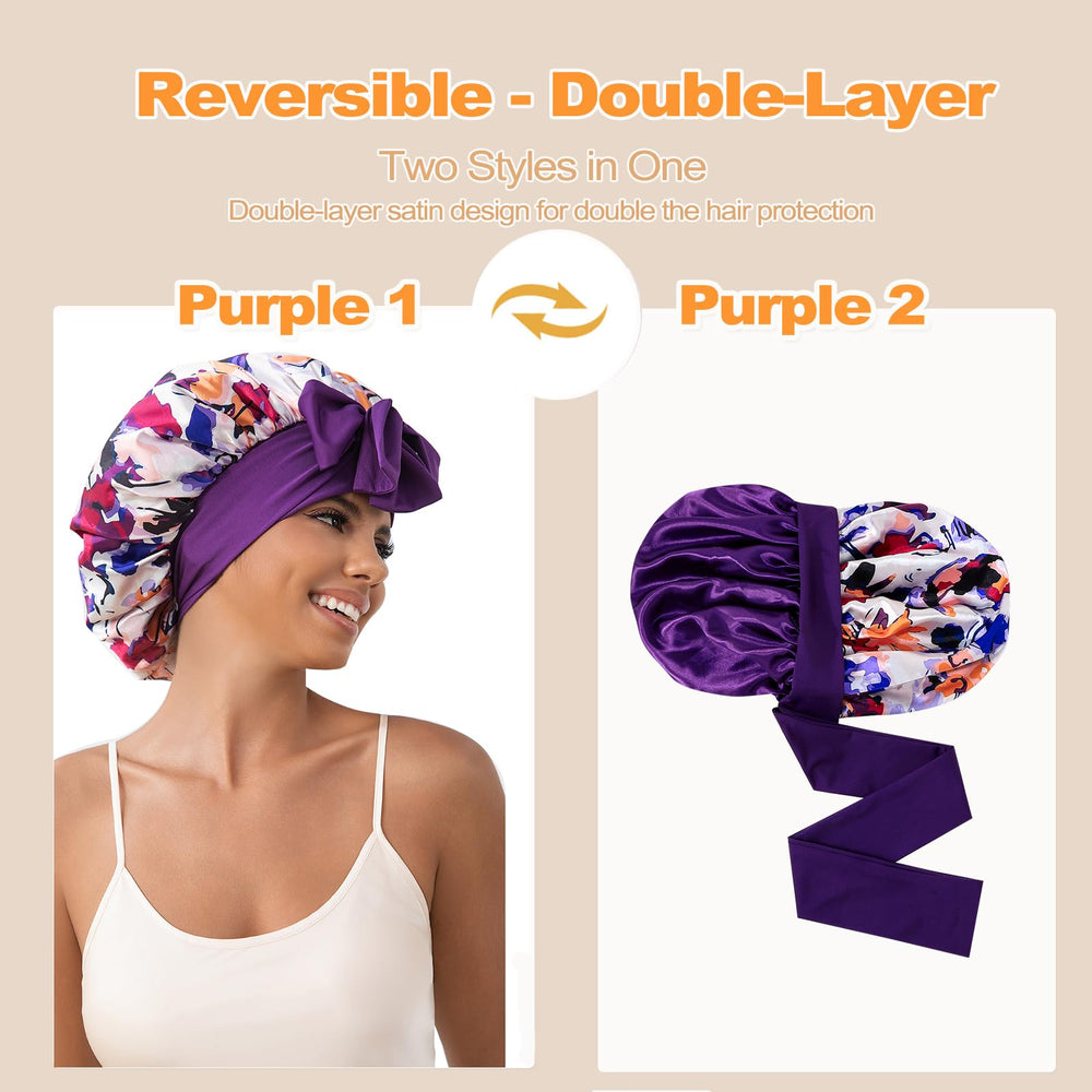 Bonnet GDTOGRT satin réversible offre deux looks stylés sans changer.