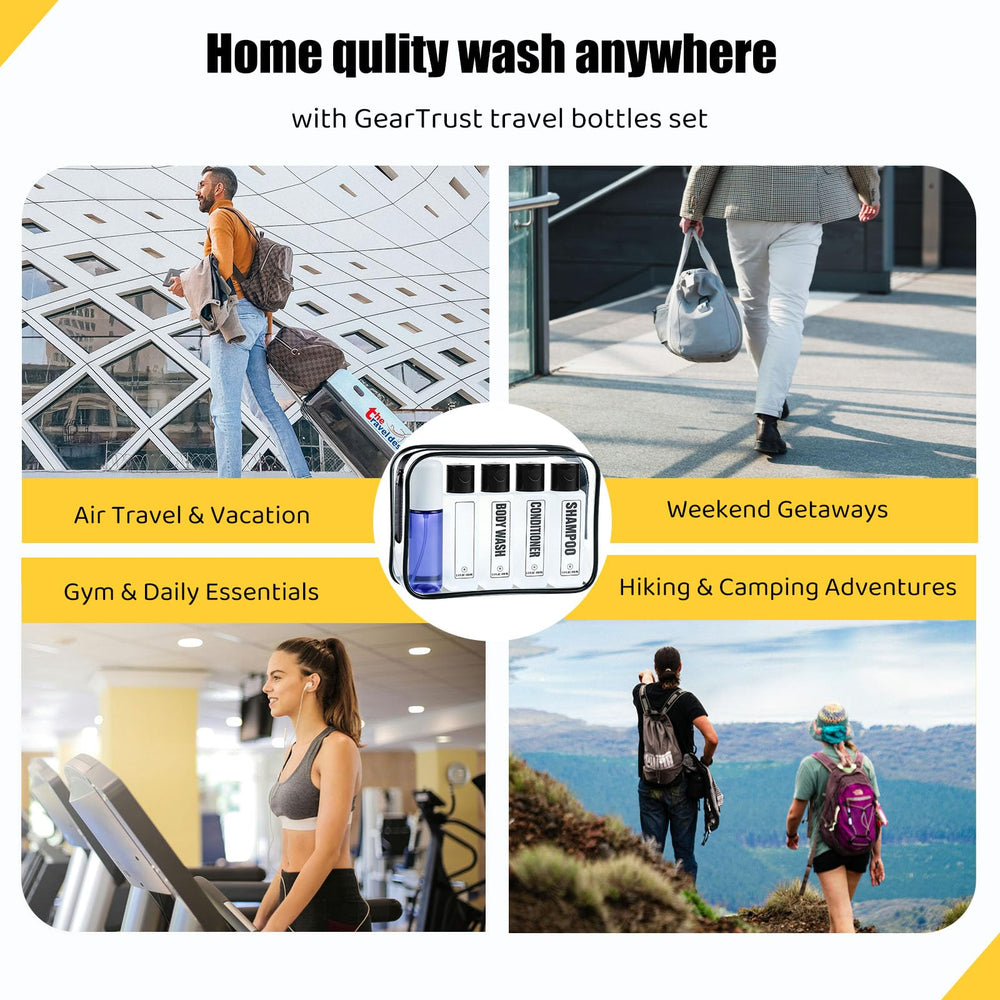 GearTrust sac transparent voyage, rangement sûr et conformité facilitée.