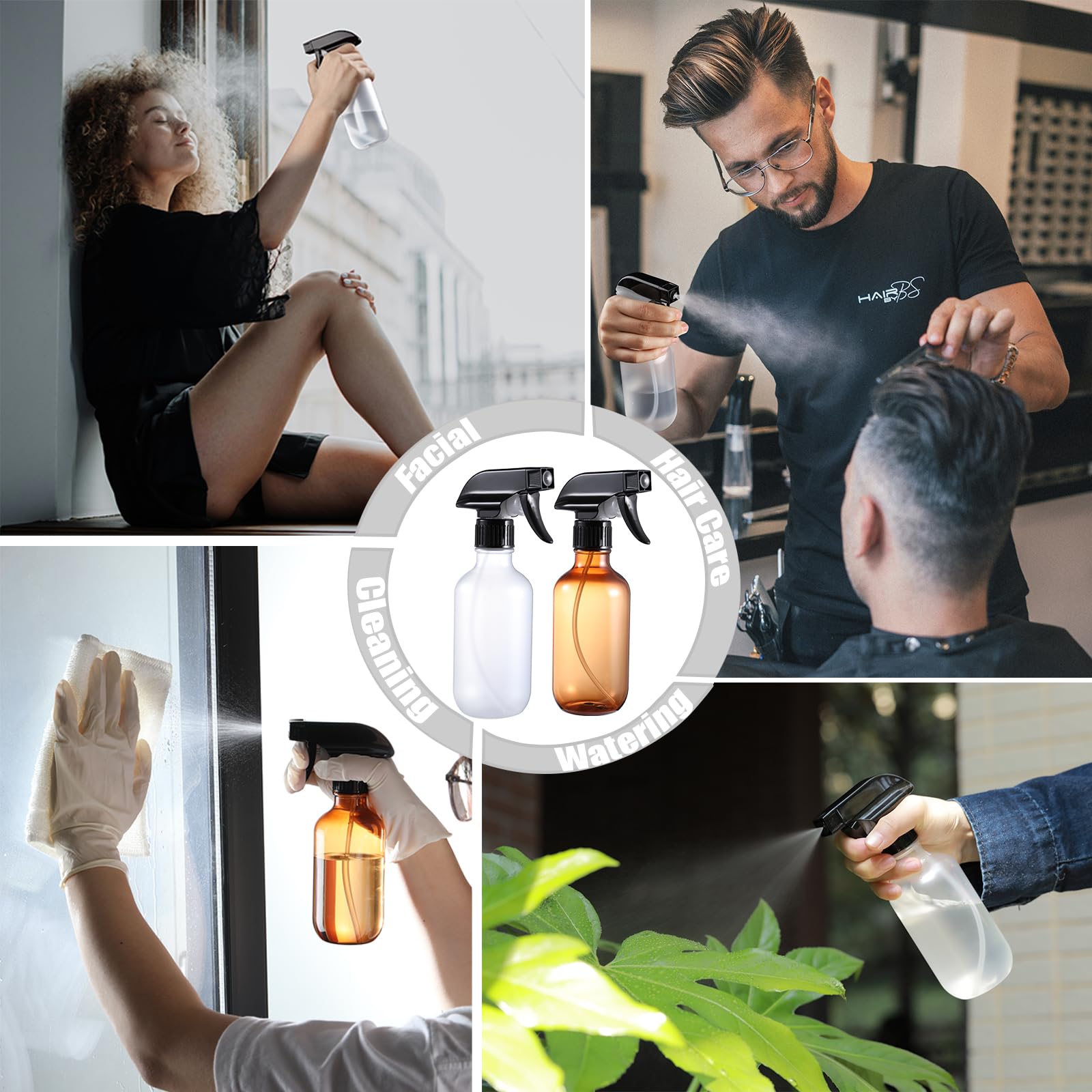 GearTrust vaporisateur polyvalent pour plantes, cheveux et nettoyage du quotidien.