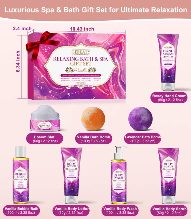 GEBEATY bain-bulle-vanille: mousse généreuse et moment de détente.