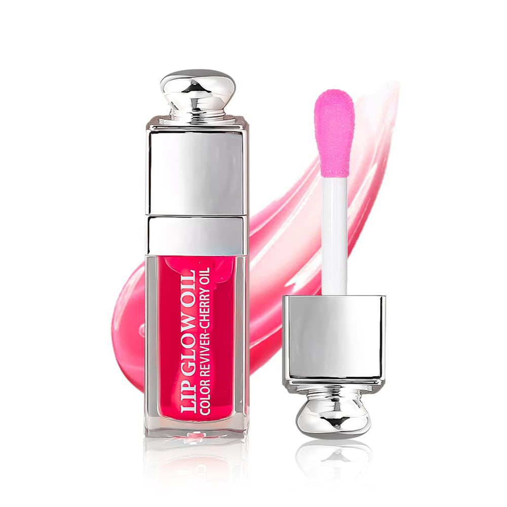 GECOMO Lip Glow Oil montre une bouteille transparente pour une hydratation des lèvres.