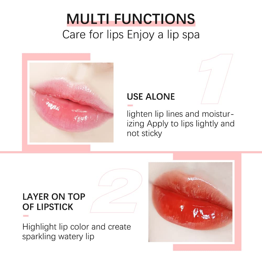 GECOMO Lip Glow Oil soin des lèvres longue tenue sans effet collant.
