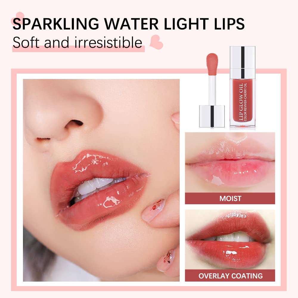 GECOMO Lip Glow Oil teinte framboise pour une touche légère.