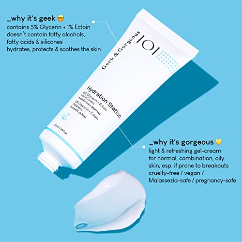 Geek & Gorgeous Hydration Station – texture gel légère idéale pour peau normale à grasse