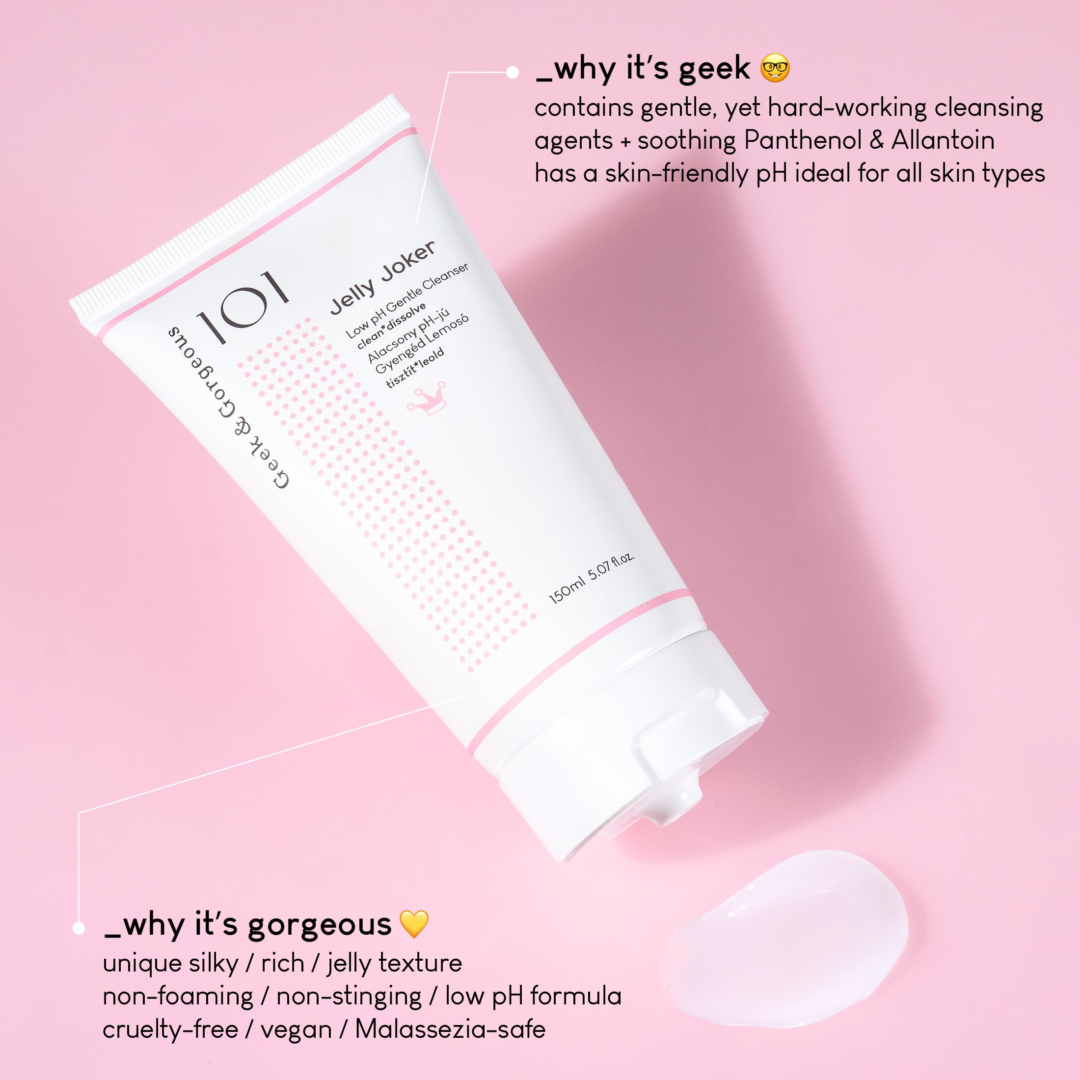 Geek & Gorgeous Jelly Joker – nettoyage autour des yeux sans irritation