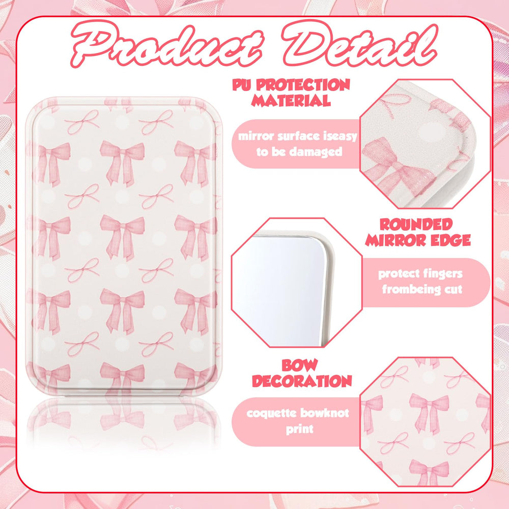 Geelin miroir compact rose coeurs, accessoire déco et pratique