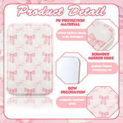 Geelin miroir compact rose coeurs, accessoire déco et pratique
