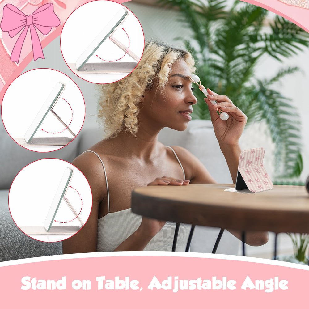 Geelin miroir compact rose couverture PU, durable et élégant