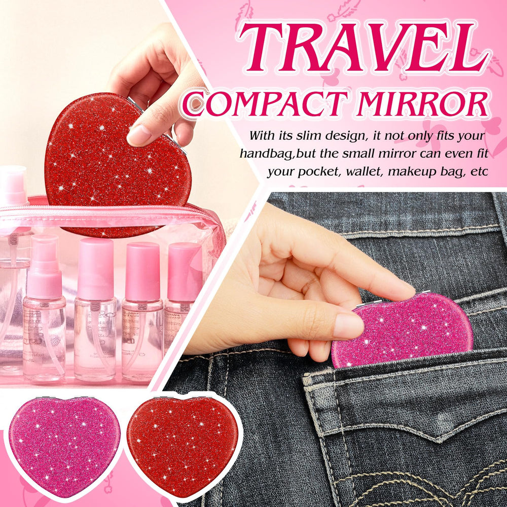 Geelin miroir de voyage compact avec ouverture facile pour usage rapide.