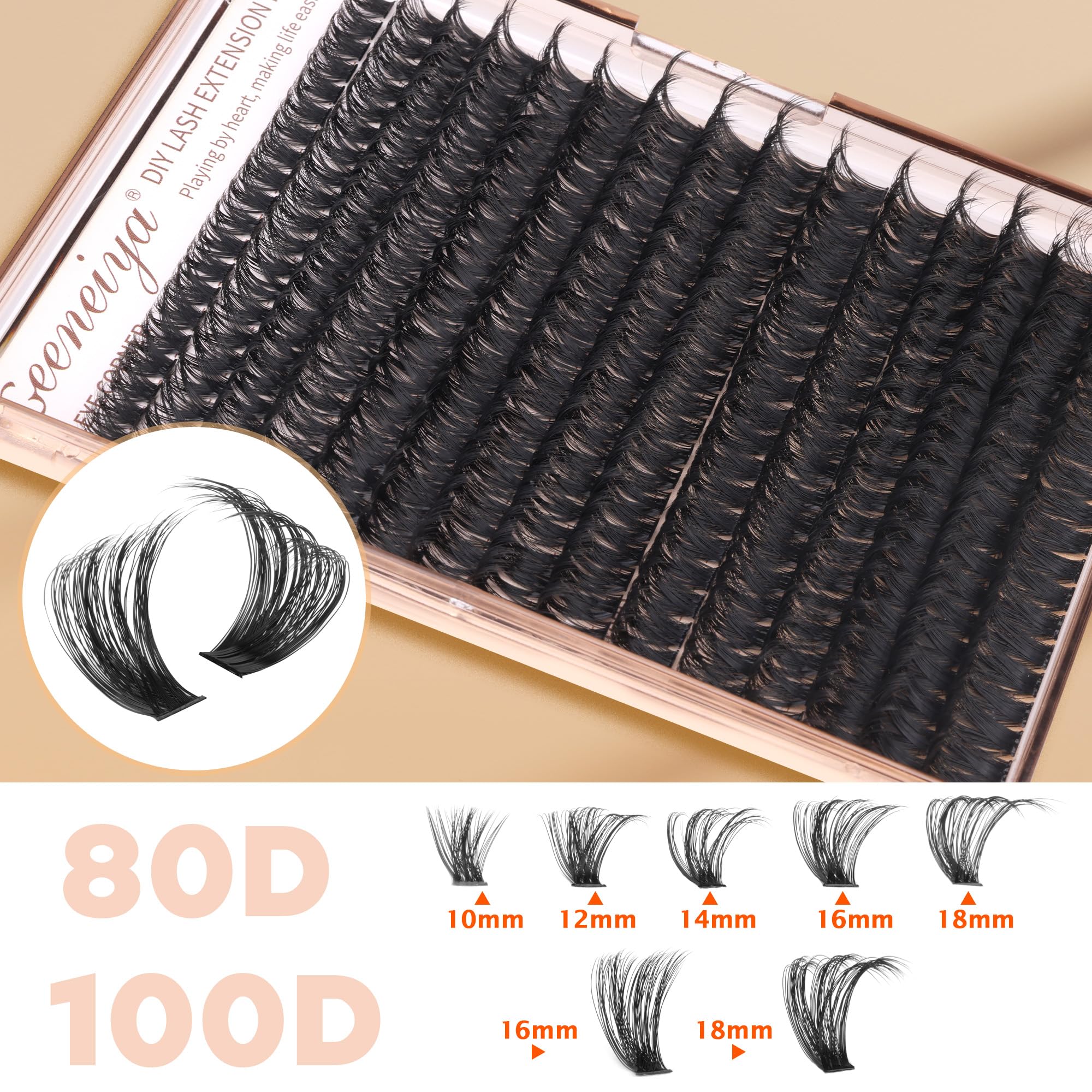 Geeneiya cils 10-14mm angle pour accentuer le regard