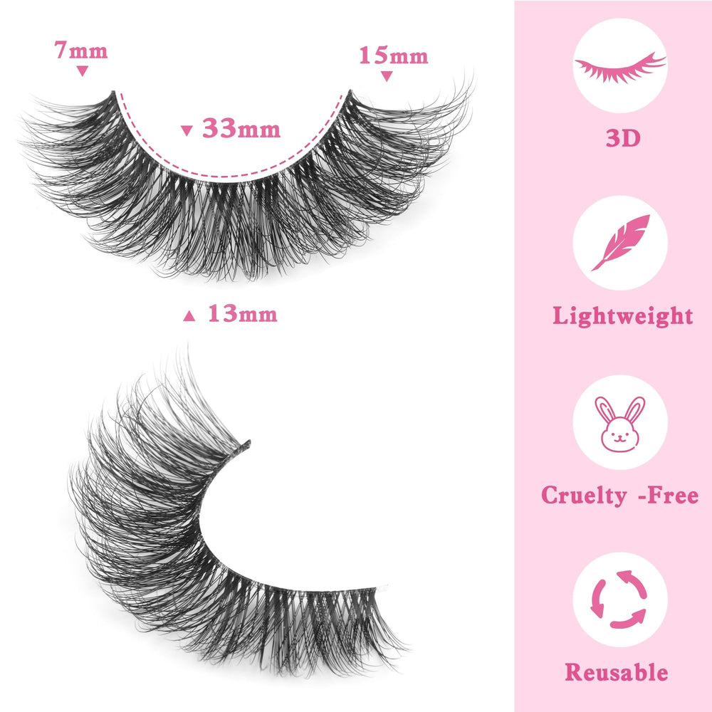 Geeneiya cils effet 3D, ligne oeil-de-chat 15mm, volume subtil.