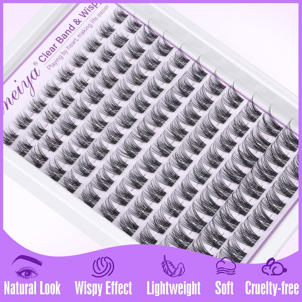 Geeneiya cils en clusters naturels leger pour look frais.