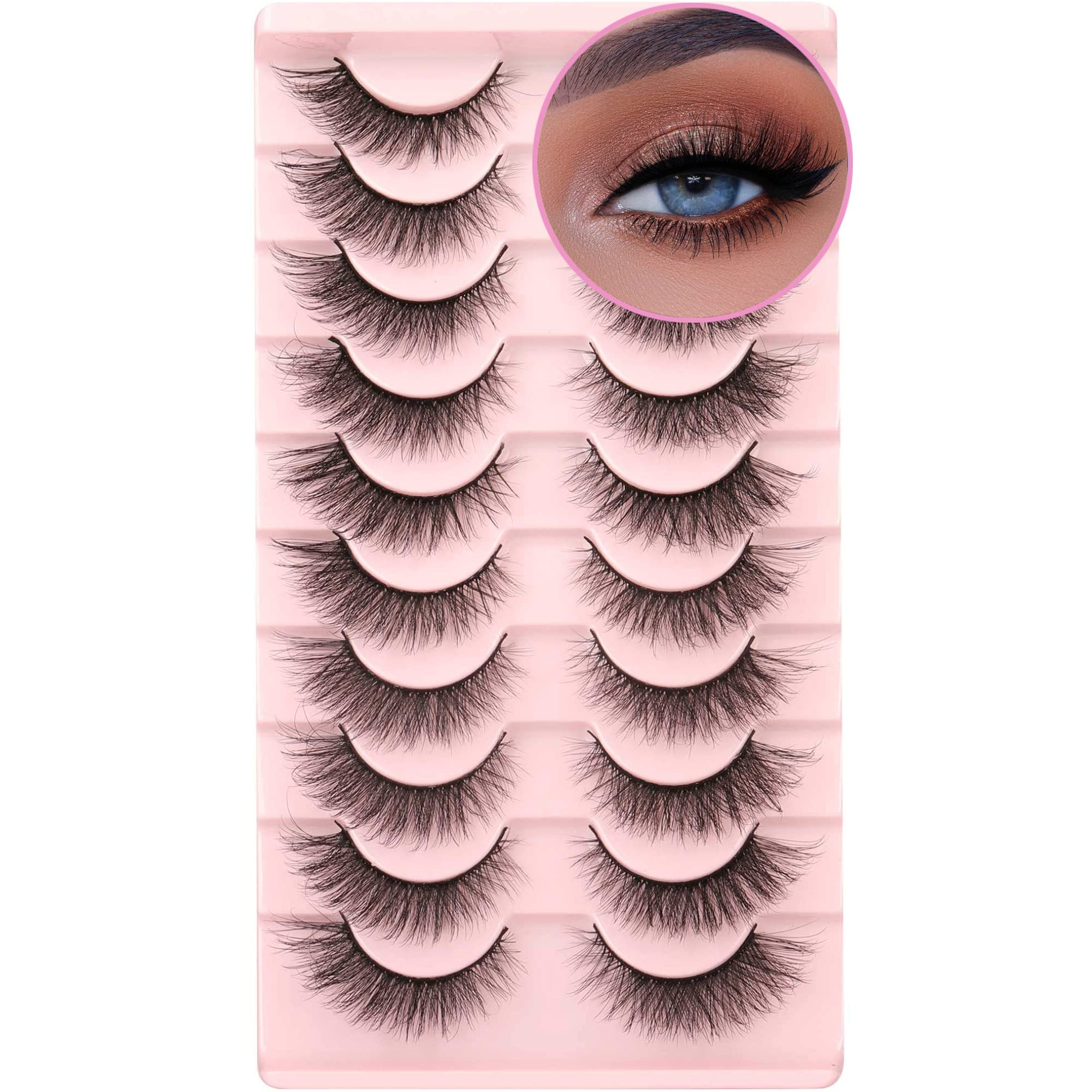 Geeneiya cils imite vison naturels avec effet plumeux 3D pour un regard subtil.