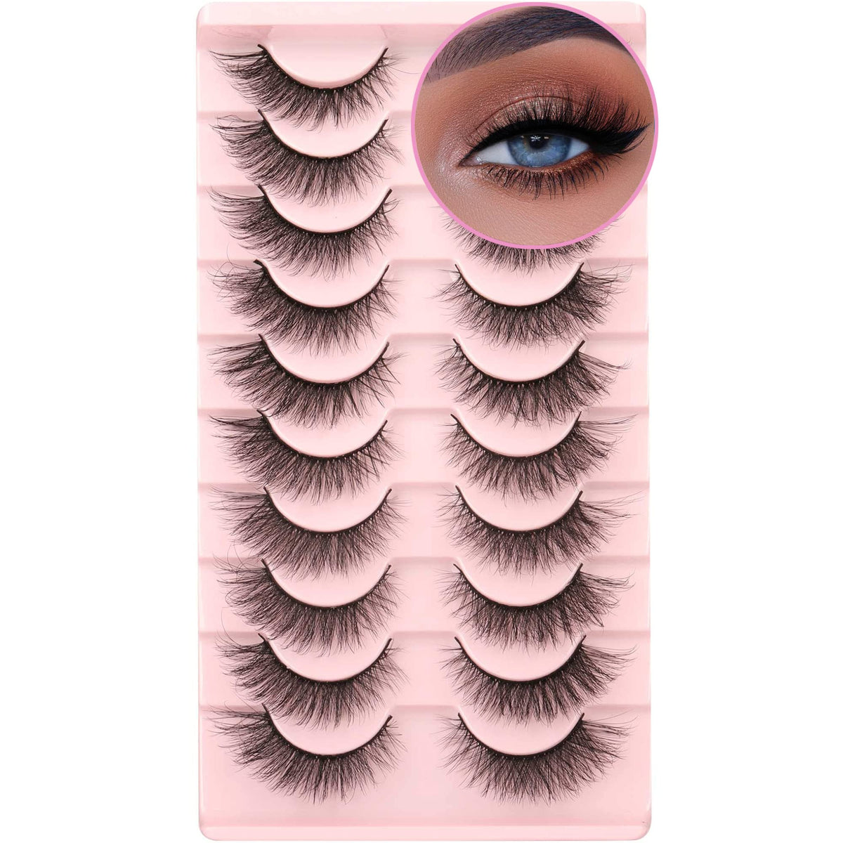 Geeneiya cils imite vison naturels avec effet plumeux 3D pour un regard subtil.