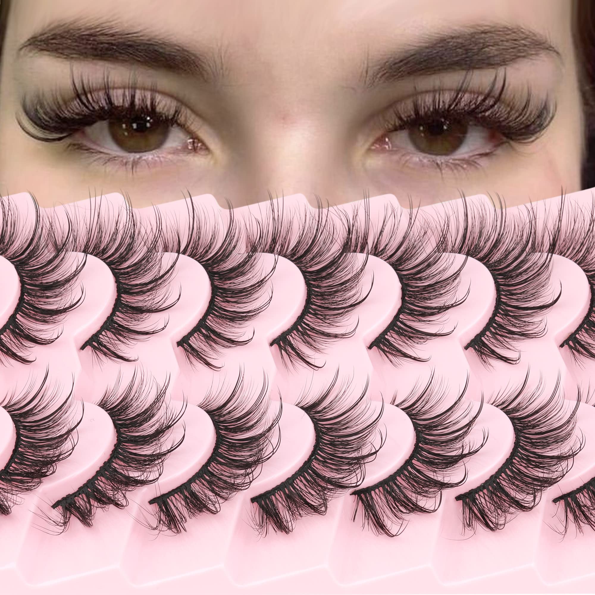 Geeneiya Cils Wispy Mink 18mm – regard naturel et charnu, parfait pour le quotidien.