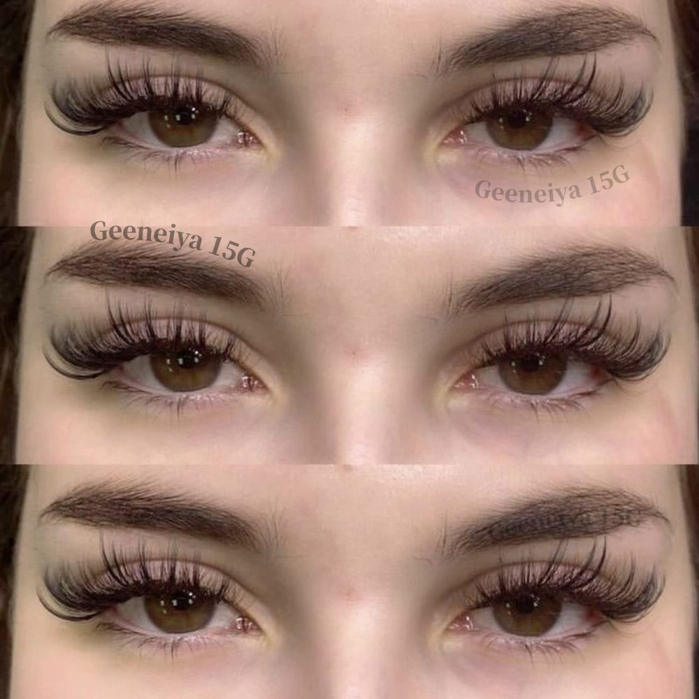 Geeneiya Cils Wispy Mink 18mm – accentuant l’extérieur des yeux pour un effet allongé.