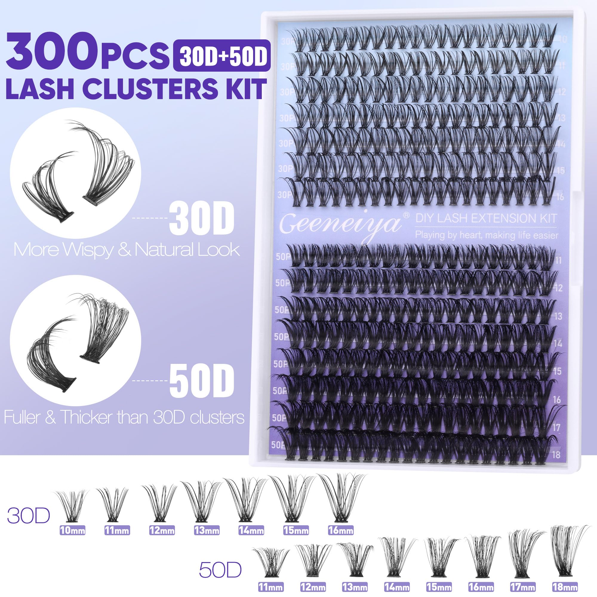 Geeneiya-clusters-cils-50d-denses : volume dense et effet plume.