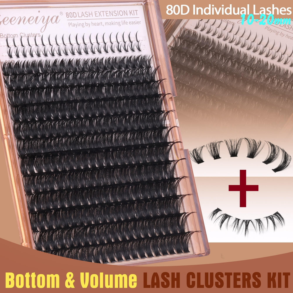 Geeneiya Clusters cils bas wispy pour un regard distinct et soutenu.