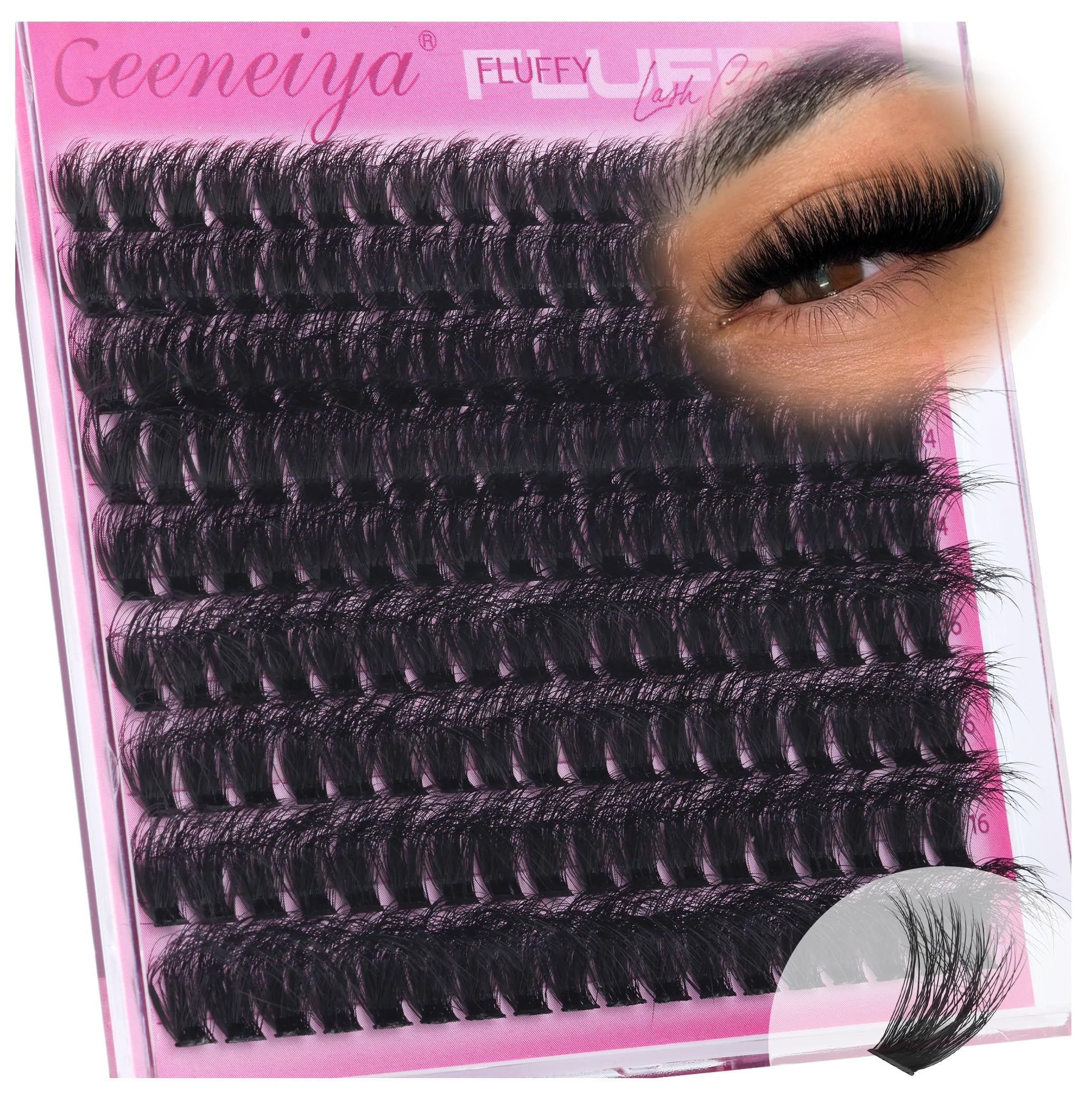 Geeneiya clusters-cils d-curvature plume pour un volume doux.