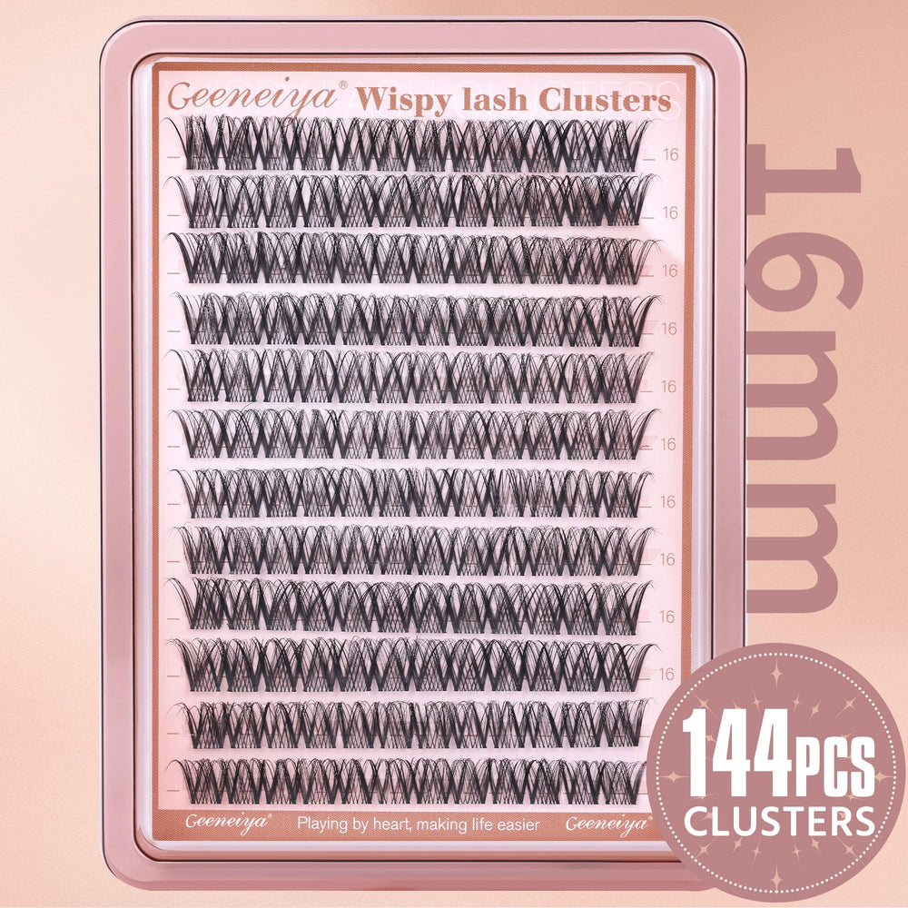 Geeneiya clusters cils noir mat pour un fini discret