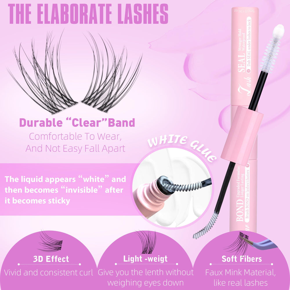 Geeneiya colle blanche pour cils assure fixation fiable et tenue prolongée.