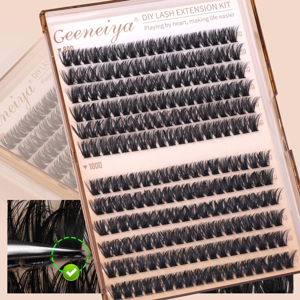 Geeneiya effet-salon-cils-10mm: aspect professionnel à domicile.