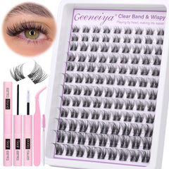 Geeneiya ensembles cils naturels bande invisible pour un effet discret.