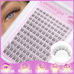 Geeneiya extensions cils 8-16 mm pour un look wispy varié.