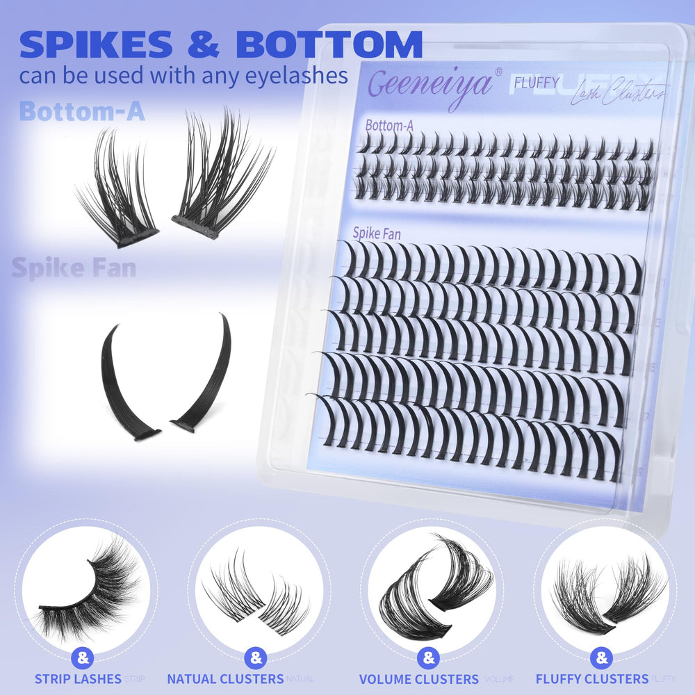 Geeneiya cils en pointe pour un effet dramatique durable.