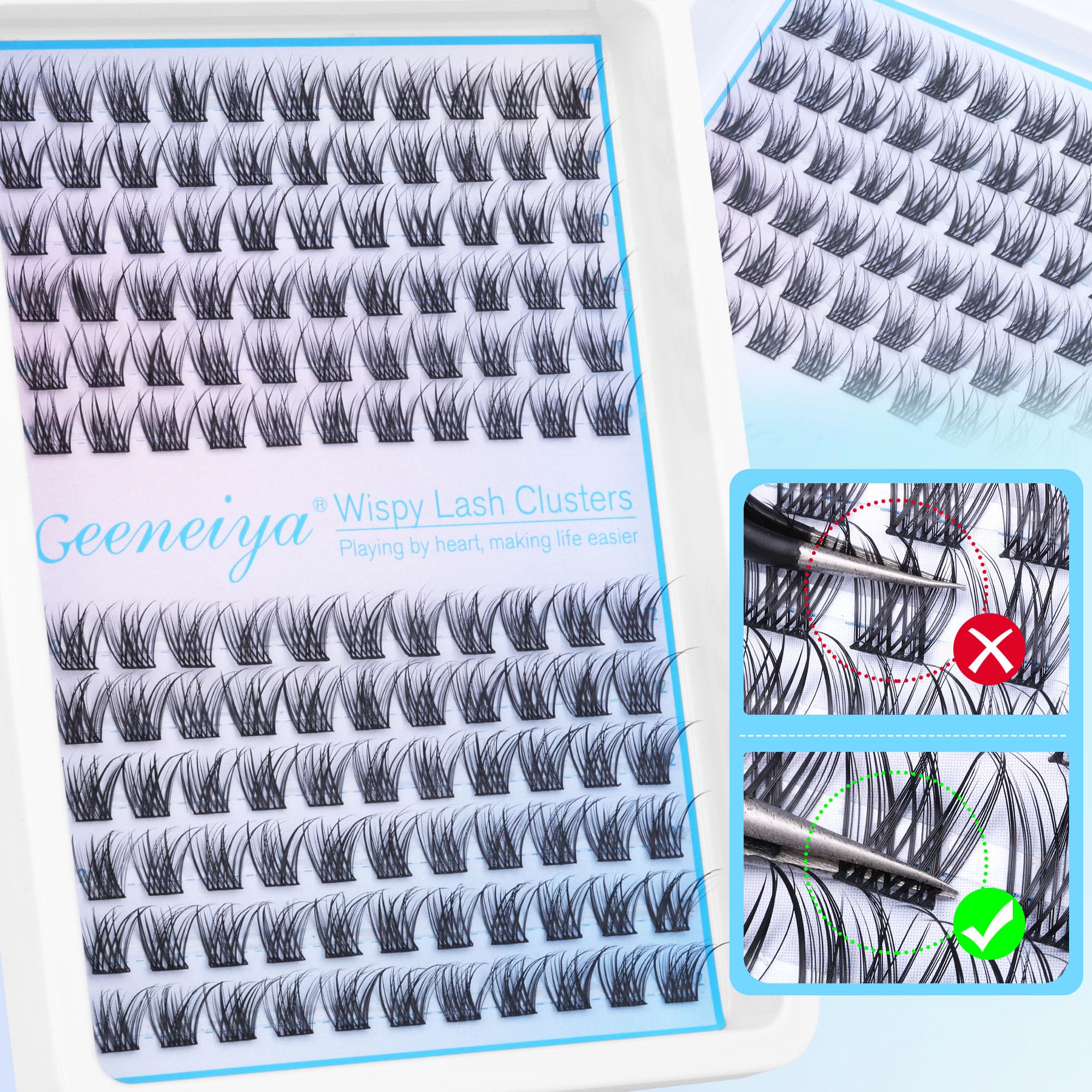Geeneiya kit cils naturels pour usage quotidien.