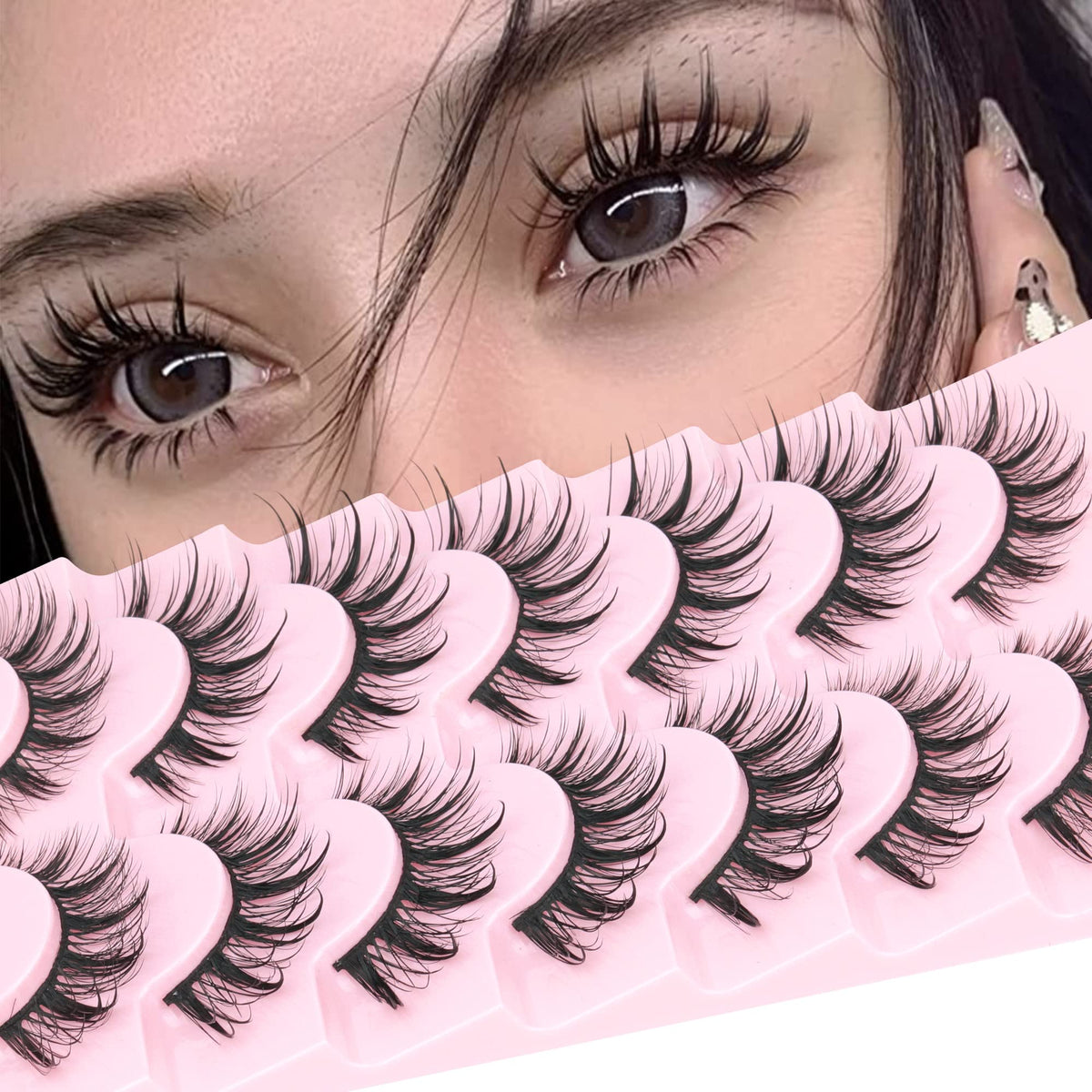 Geeneiya Manga Lashes épais 17mm: regard marqué et effet manga.