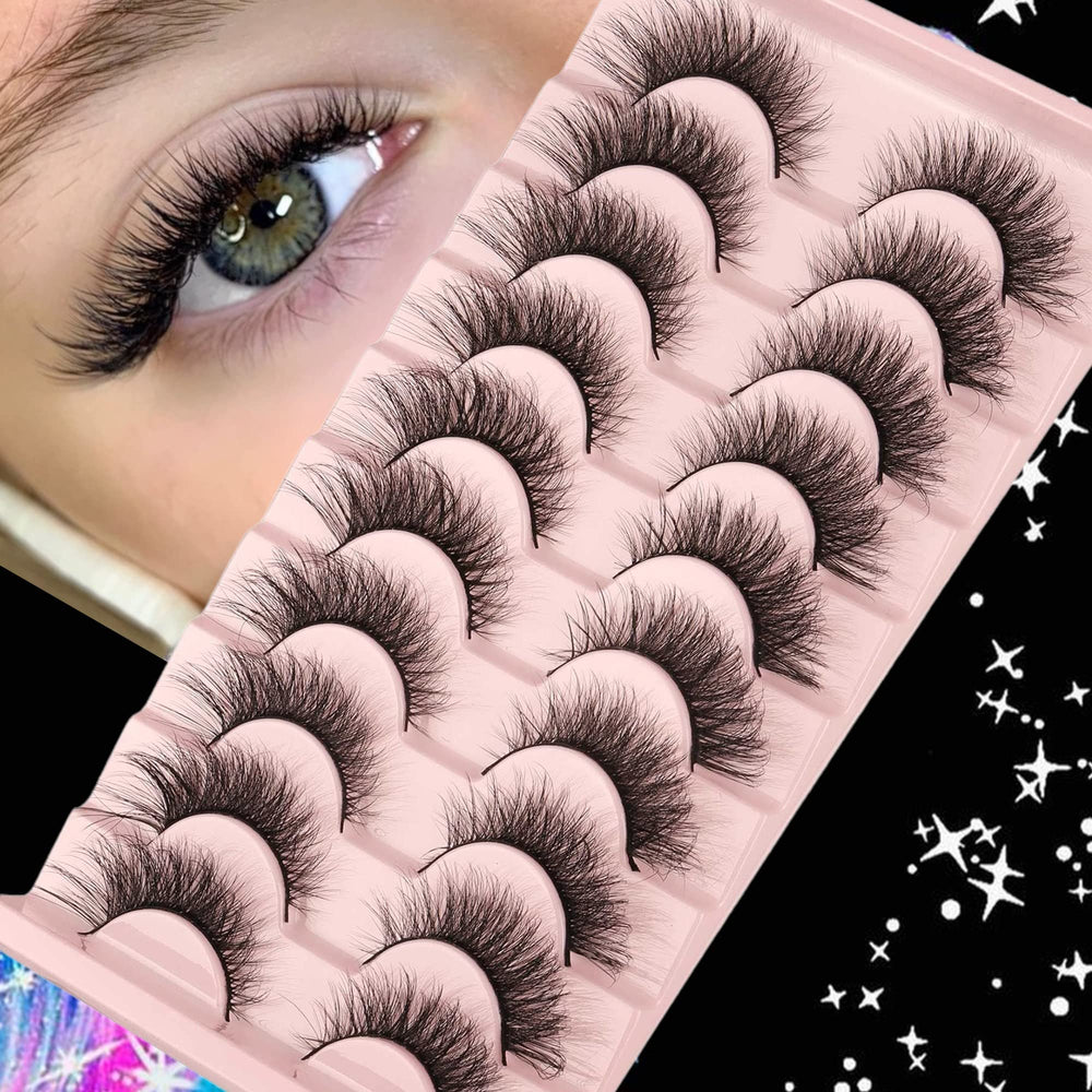 Boîte Geeneiya pack de 10 cils pour varier les looks quotidiens.