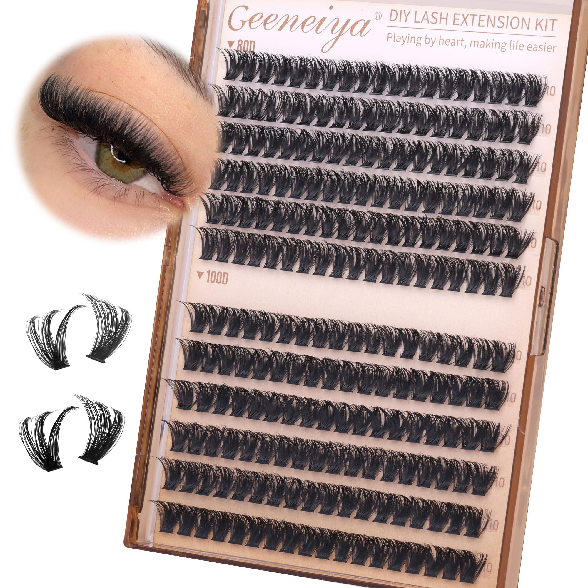 Geeneiya remplissage-cils-10mm: prolonge les extensions et renouvelle le look.
