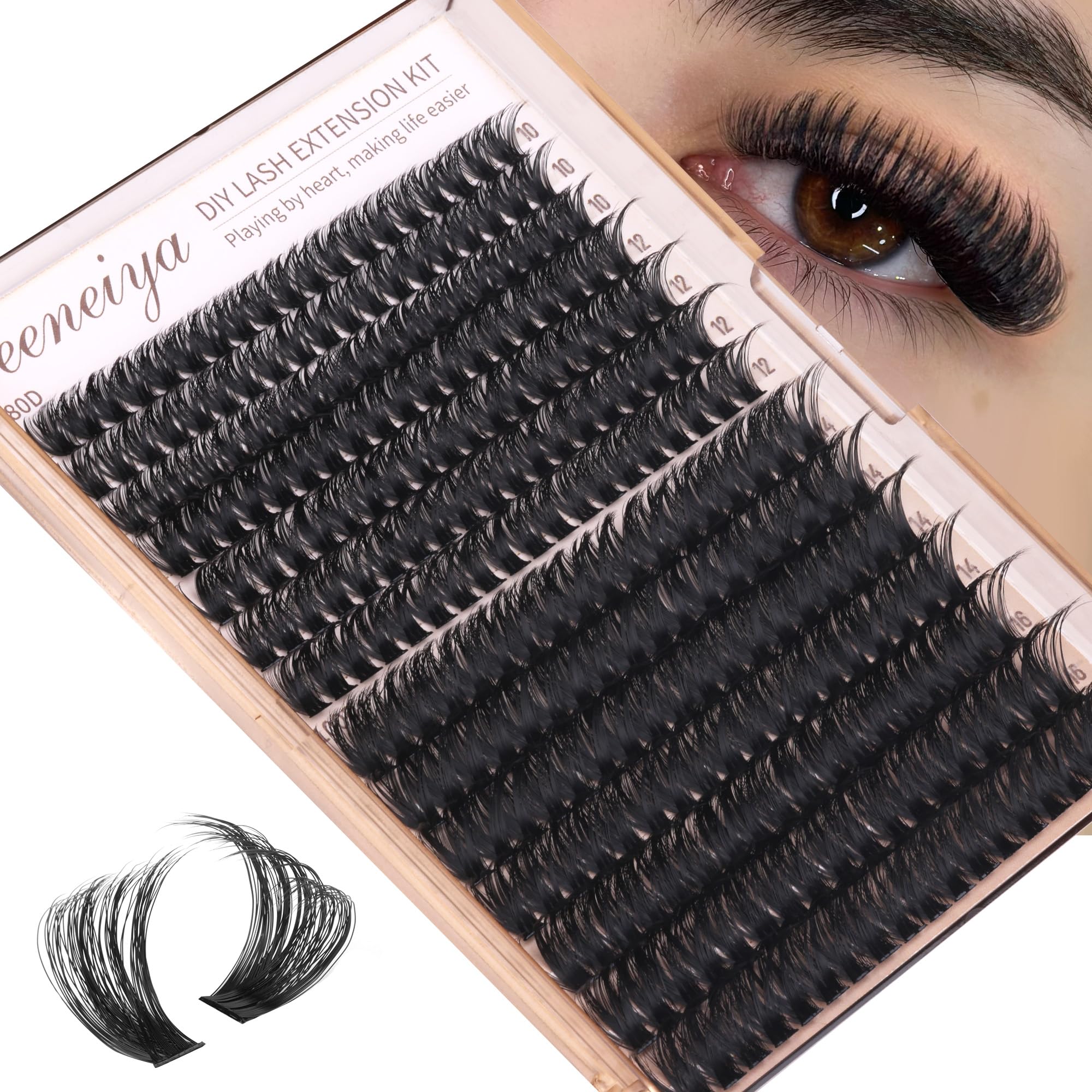 Geeneiya tailles 10-14 mm incluses pour coins et cils inférieurs