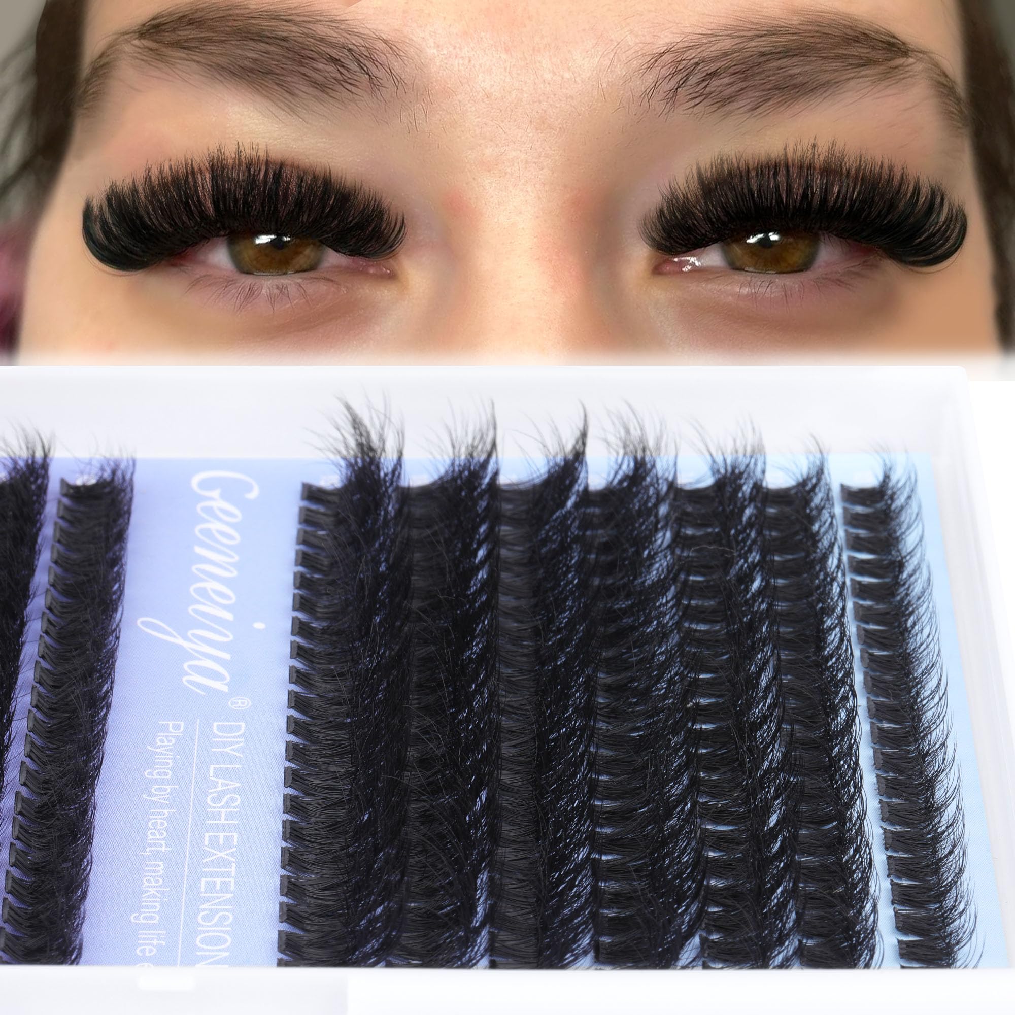 Geeneiya wider 10-18mm lashes for a fuller eye look