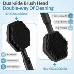 GEENOA gant-douche-silicone pour nettoyer visage et corps.
