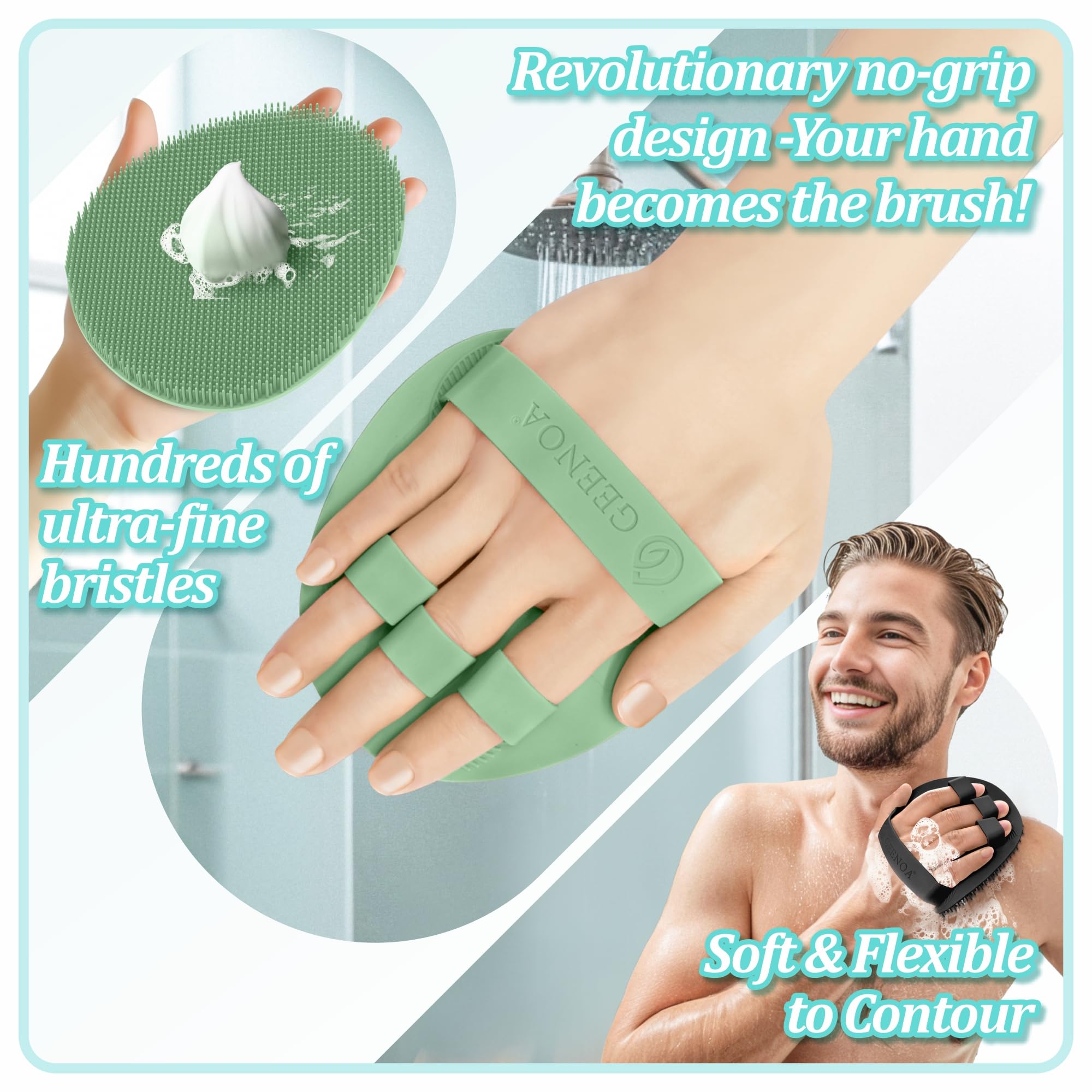 GEENOA gants silicone entretien facile et sechage rapide.
