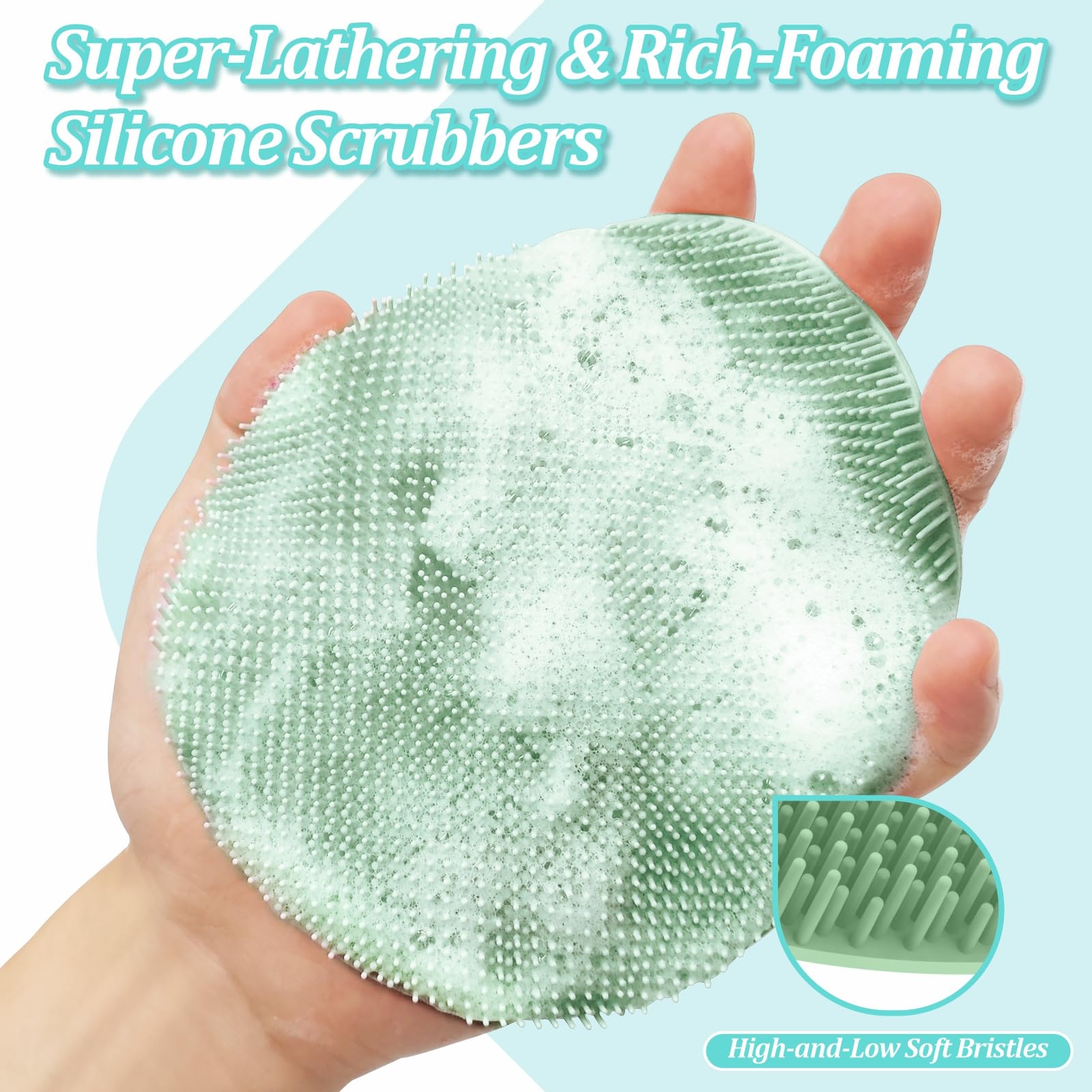 GEENOA gants silicone textures antidérapantes pour passage fluide.