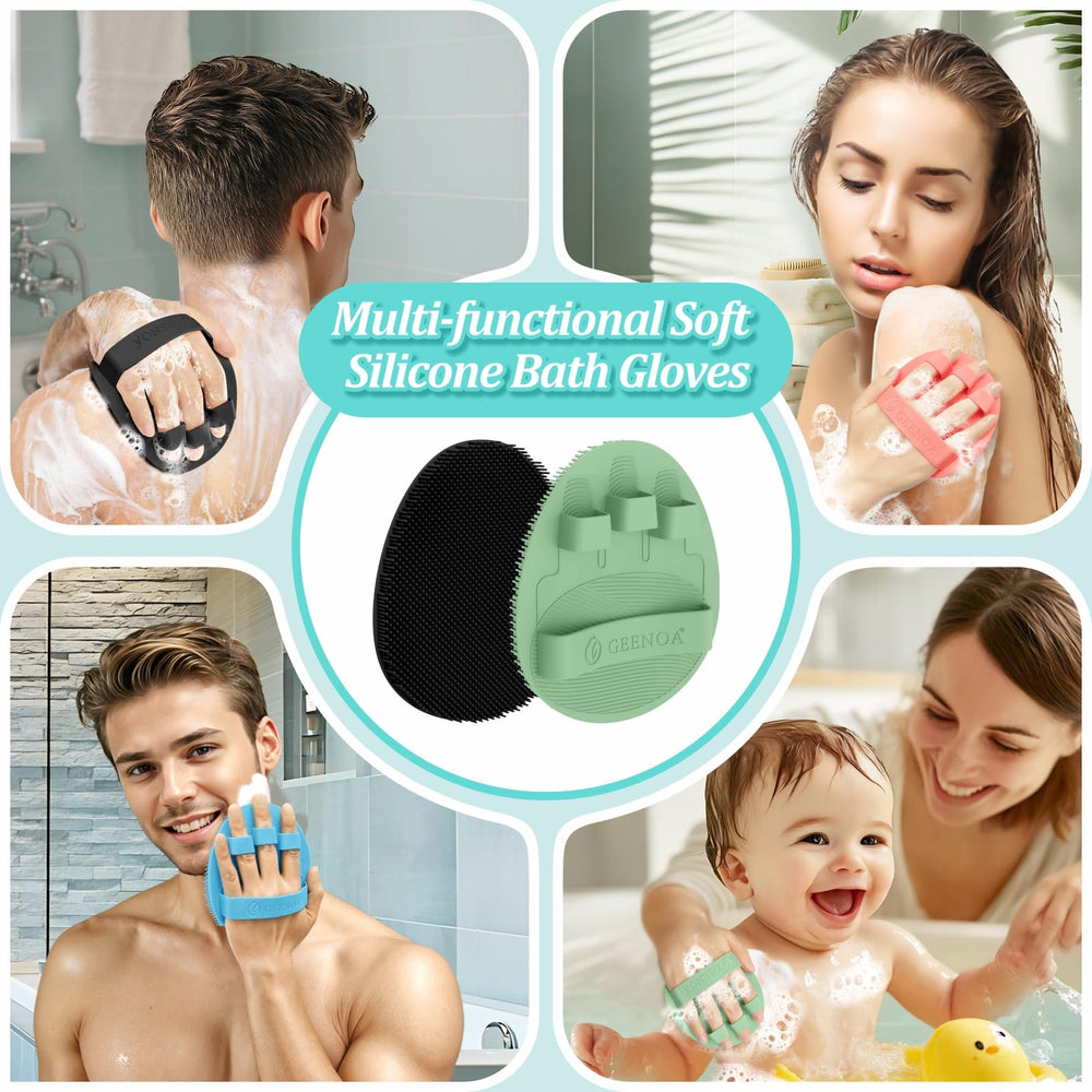 GEENOA gants silicone idéal pour peau sensible et nettoyage régulier.