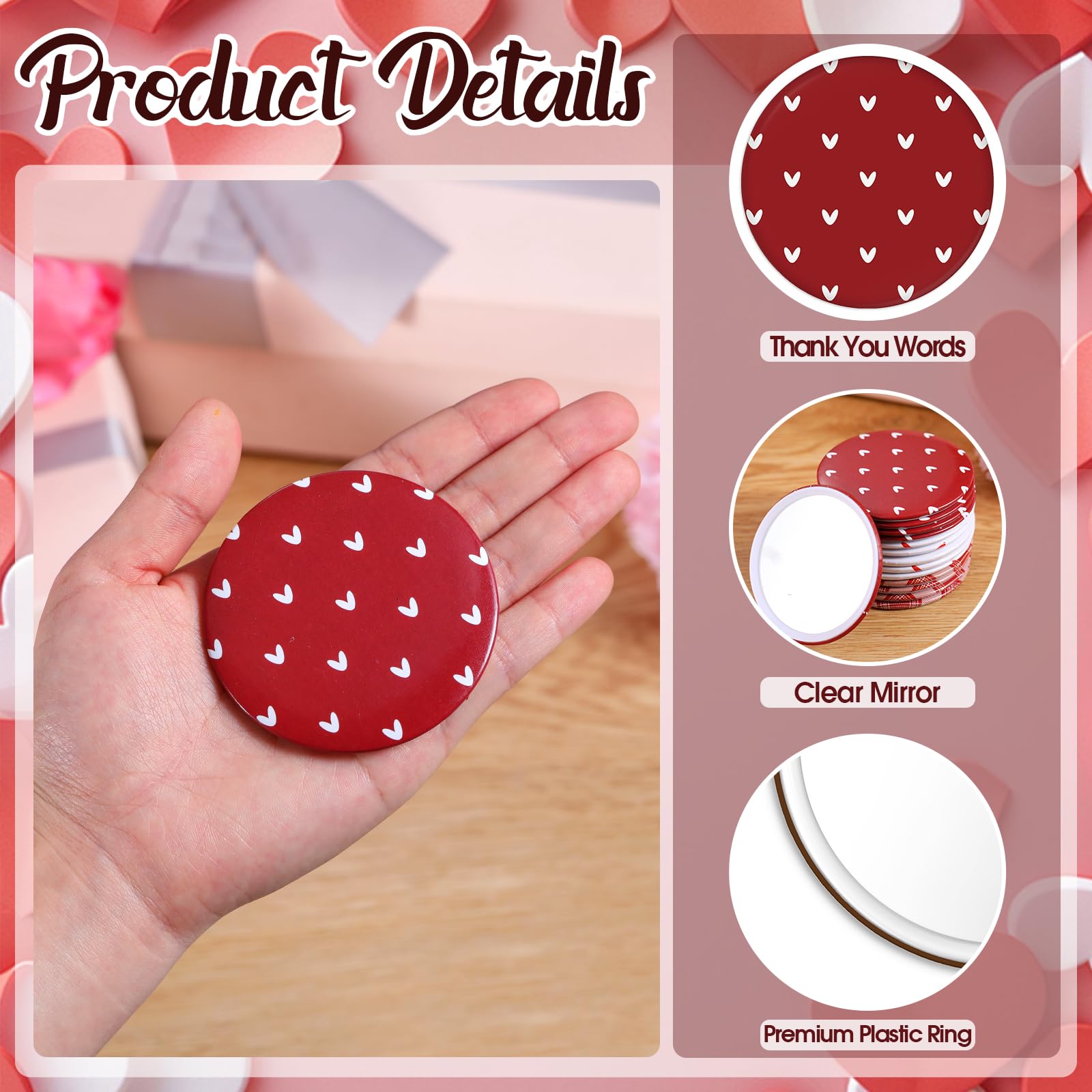 Fond du miroir Geetery cœur imprimé, motif amour inspirant pour votre quotidien.