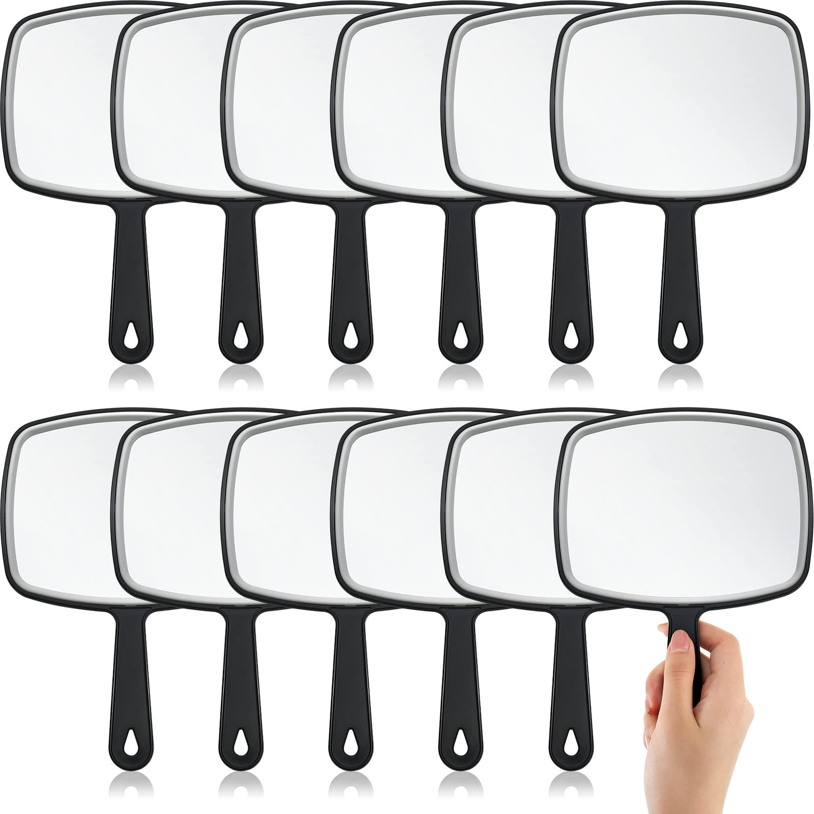 Geetery miroir main-poignee ensemble de 12 pièces, parfait pour retouches.