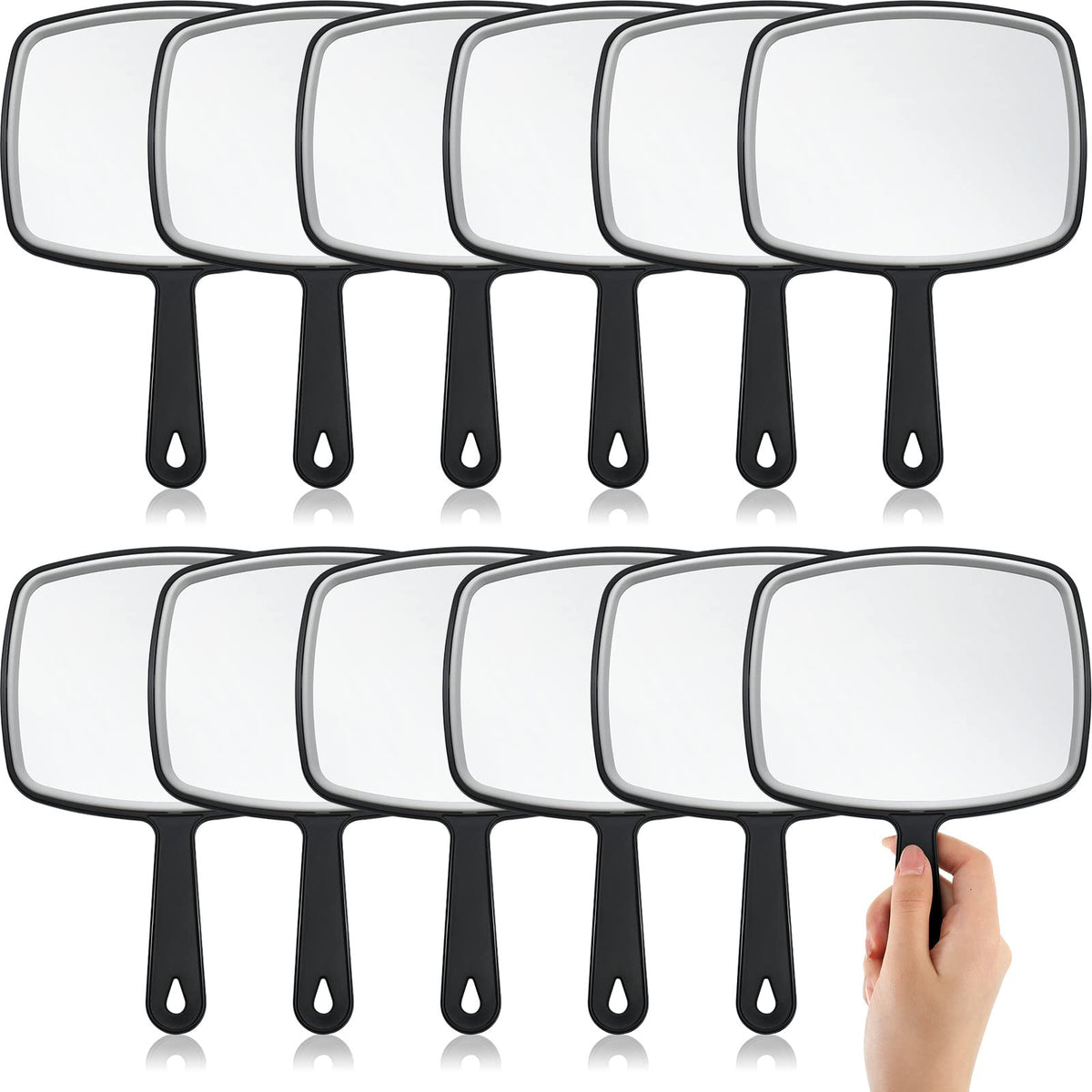 Geetery miroir main-poignee ensemble de 12 pièces, parfait pour retouches.