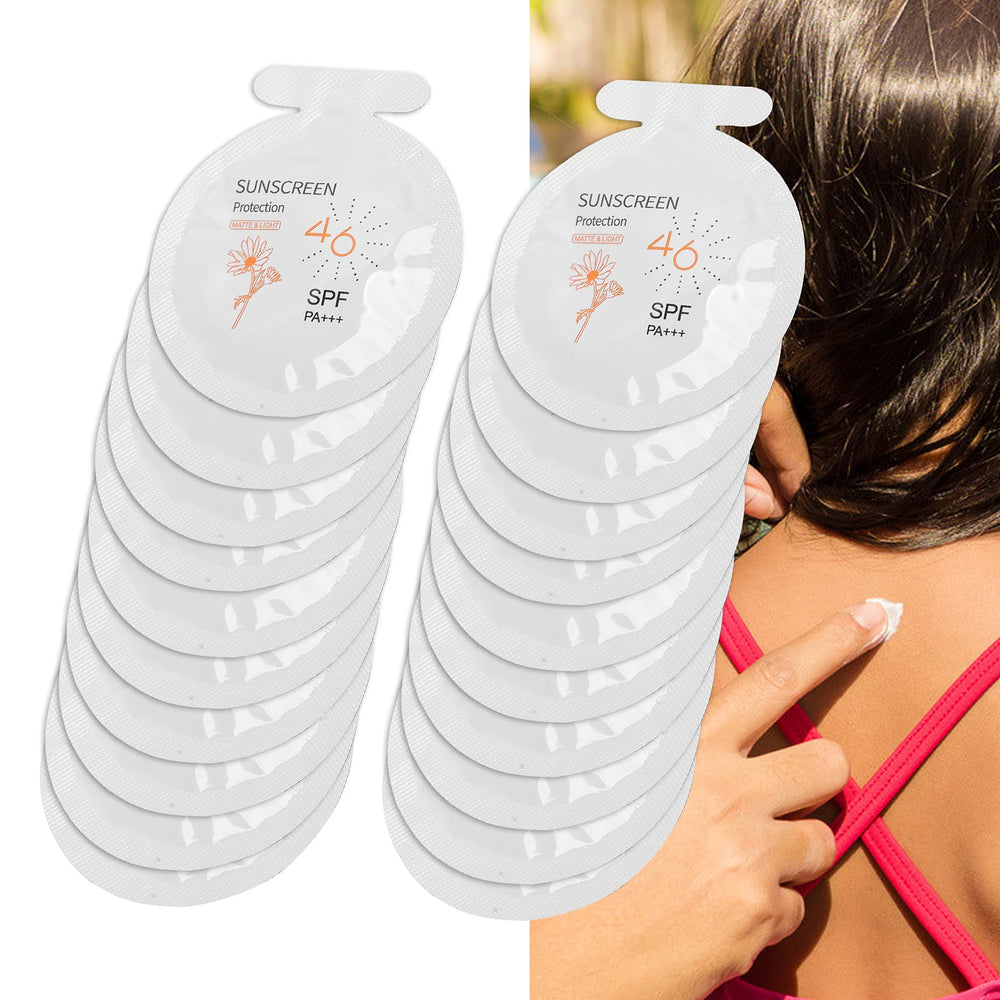 Gegong crème solaire SPF46 PA+++ sachets portables pour une protection efficace.