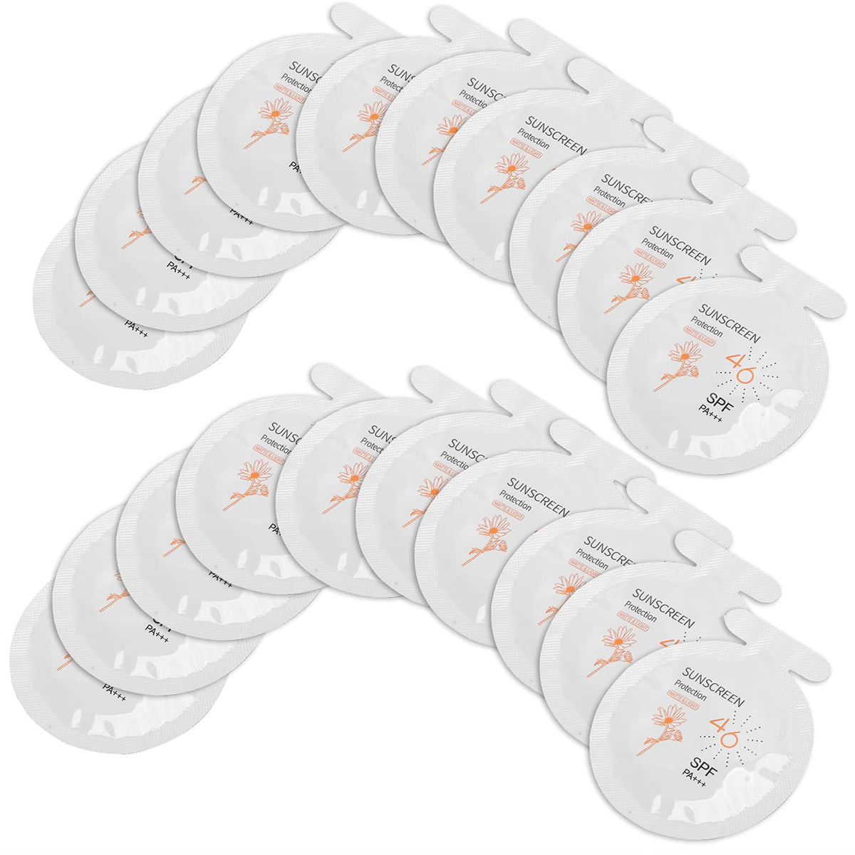 Gegong pack solaire 20 sachets 3ml, pratique pour voyager et protéger la peau.
