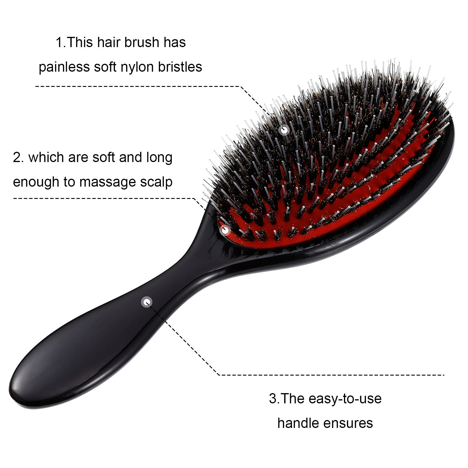 Geiserailie brosse cheveux format double idéale pour cheveux épais