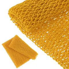 Geiserailie éponge réseau africaine longue pour bain et douche jaune, facile pour le dos.