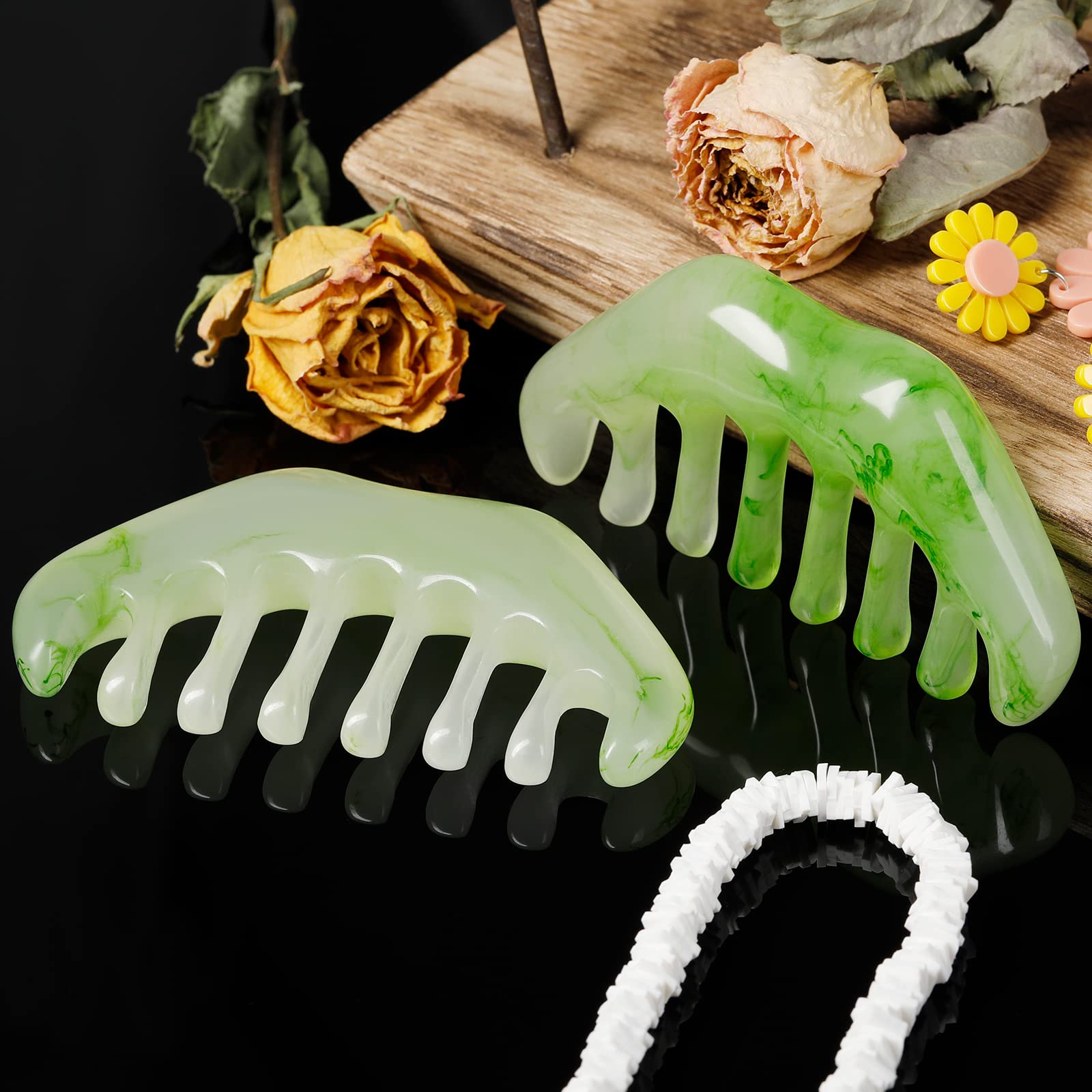 Geiserailie peigne gua sha, toucher doux, outil pratique pour massage du visage.